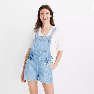 Madewell Adirondack Short Overalls in Phillips Wash - XS